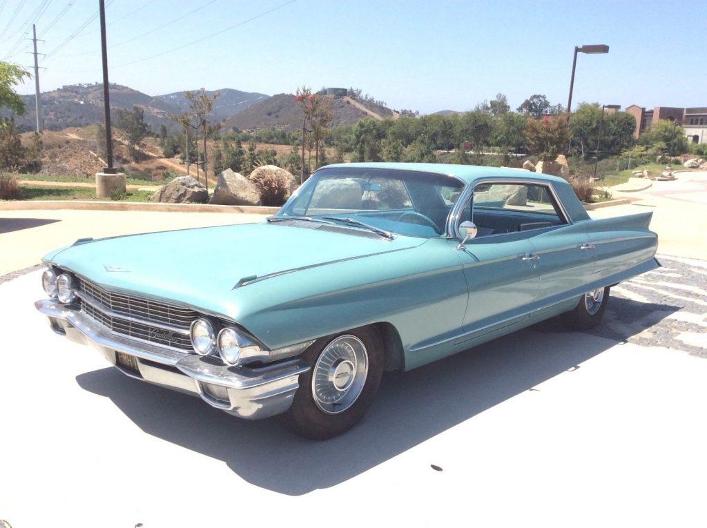 Turquoise 1962 Cadillac Deville 4 Door Hardtop