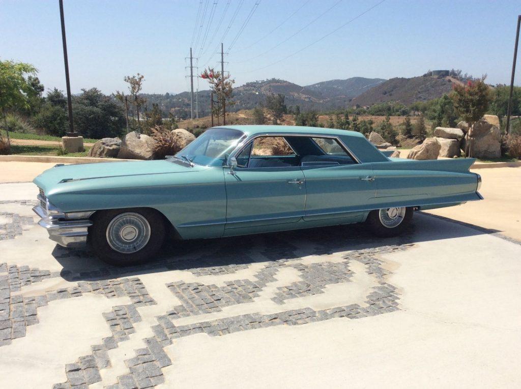 Turquoise 1962 Cadillac Deville 4 Door Hardtop