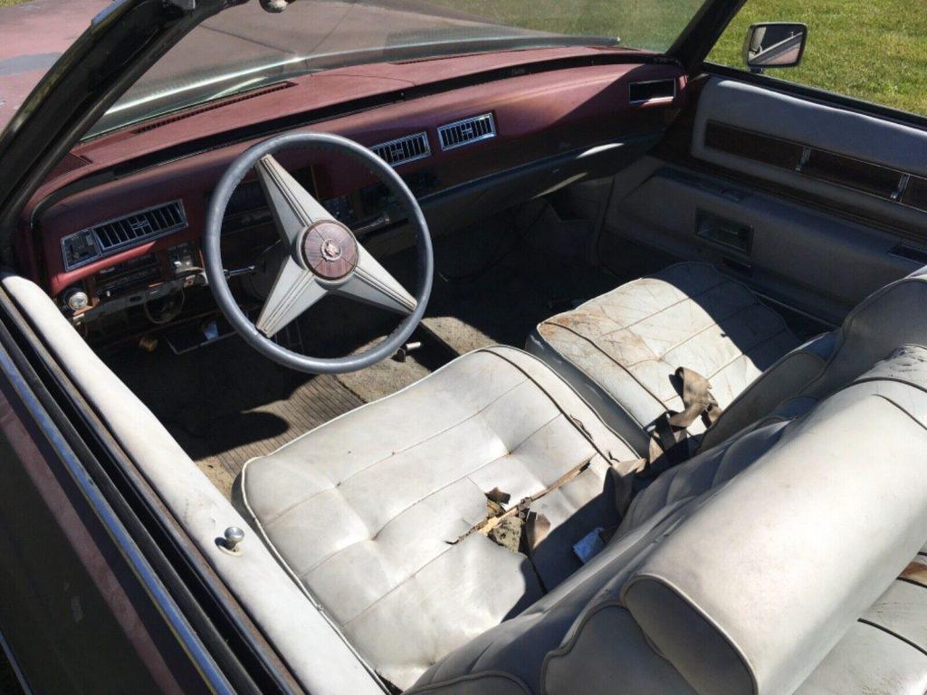1976 Cadillac Eldorado 500 cubic inch V8 project barn find nice runner