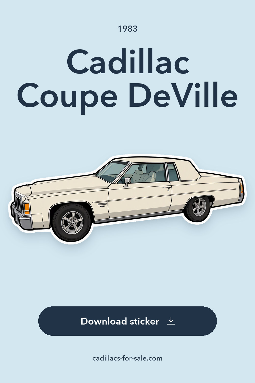 1983 Cadillac Coupe DeVille sticker preview