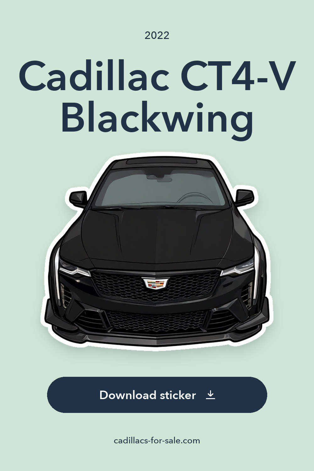 2022 Cadillac CT4-V Blackwing sticker preview