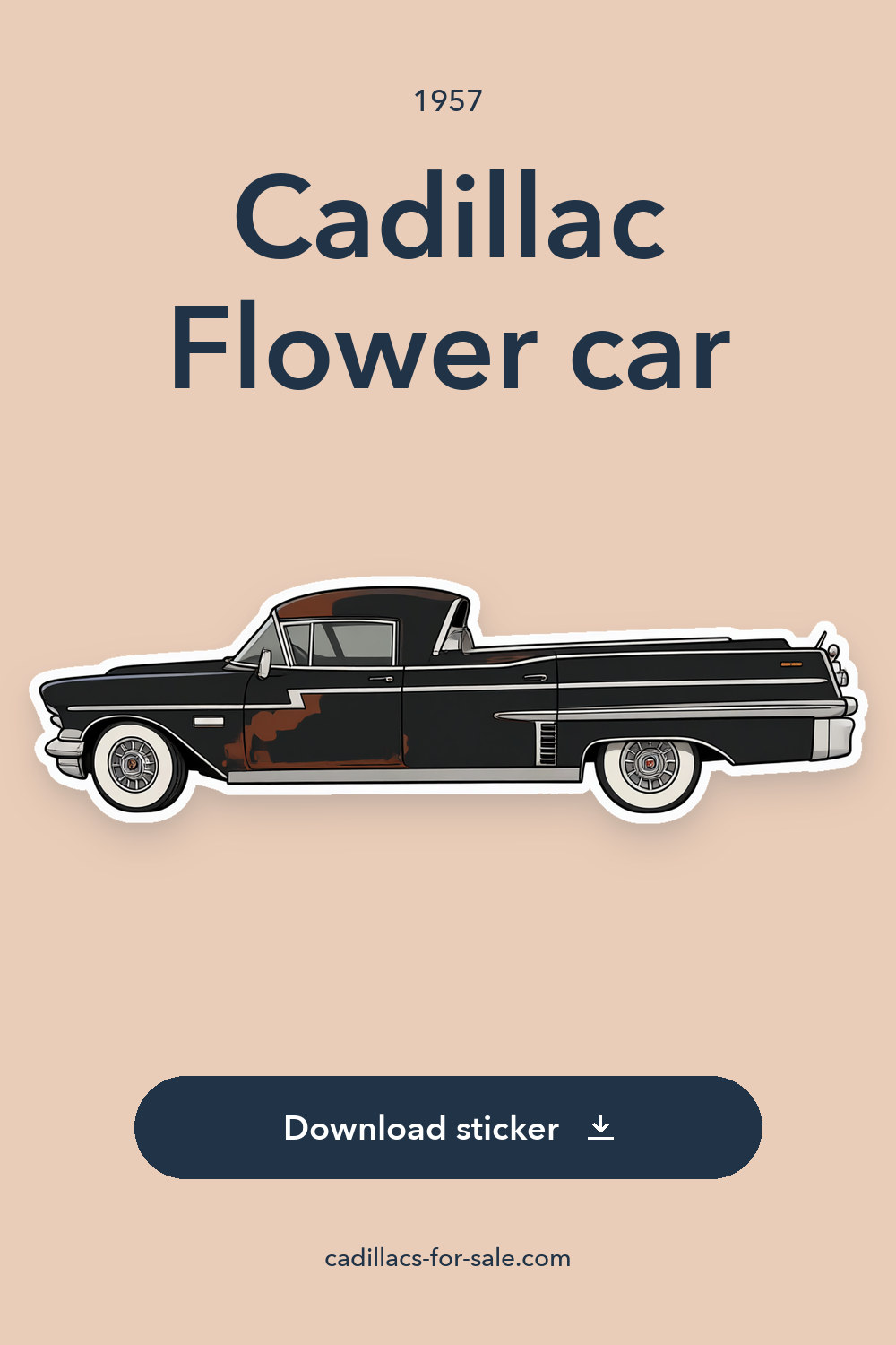 1957 Cadillac Flower car sticker preview