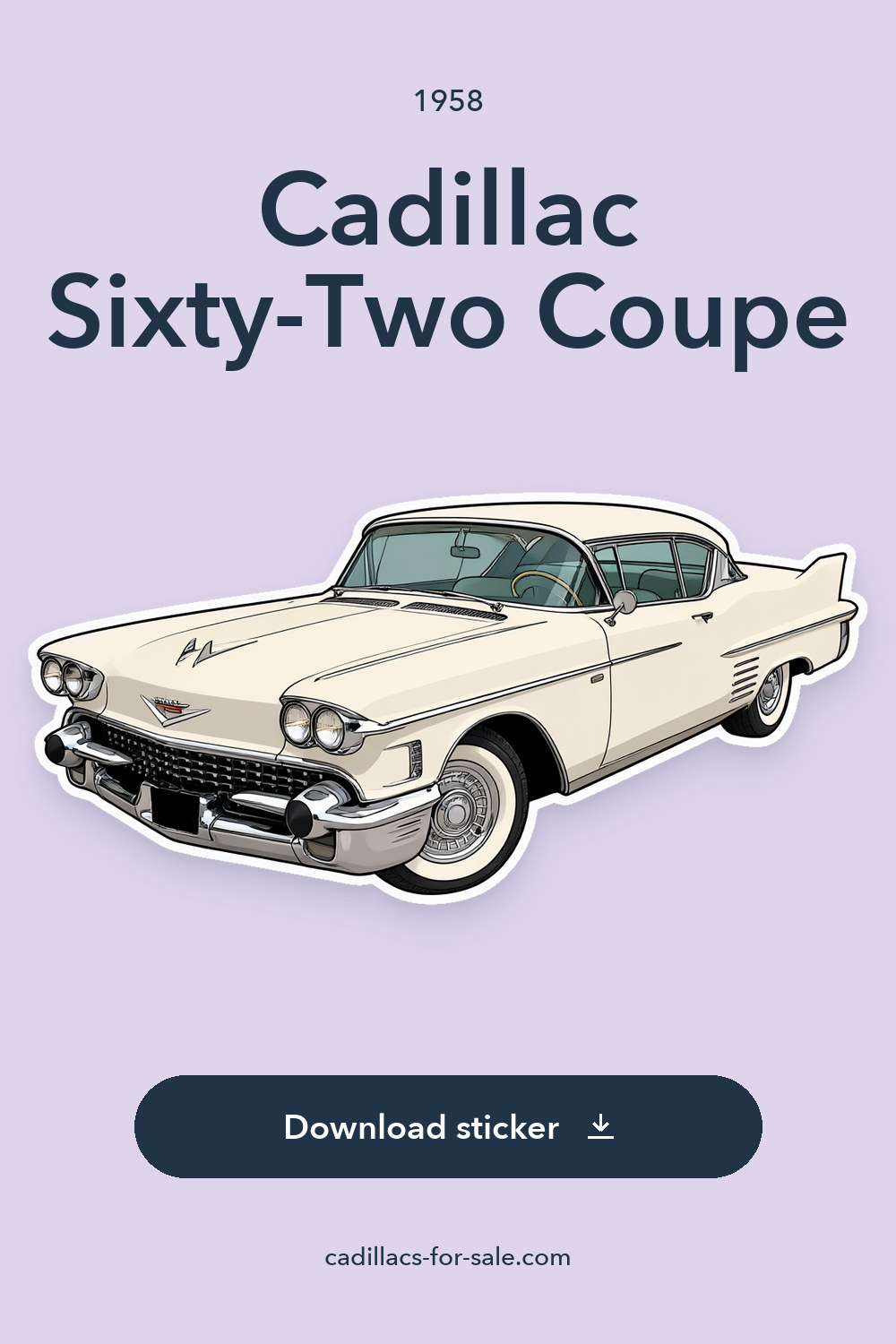 1958 Cadillac Sixty-Two Coupe sticker preview