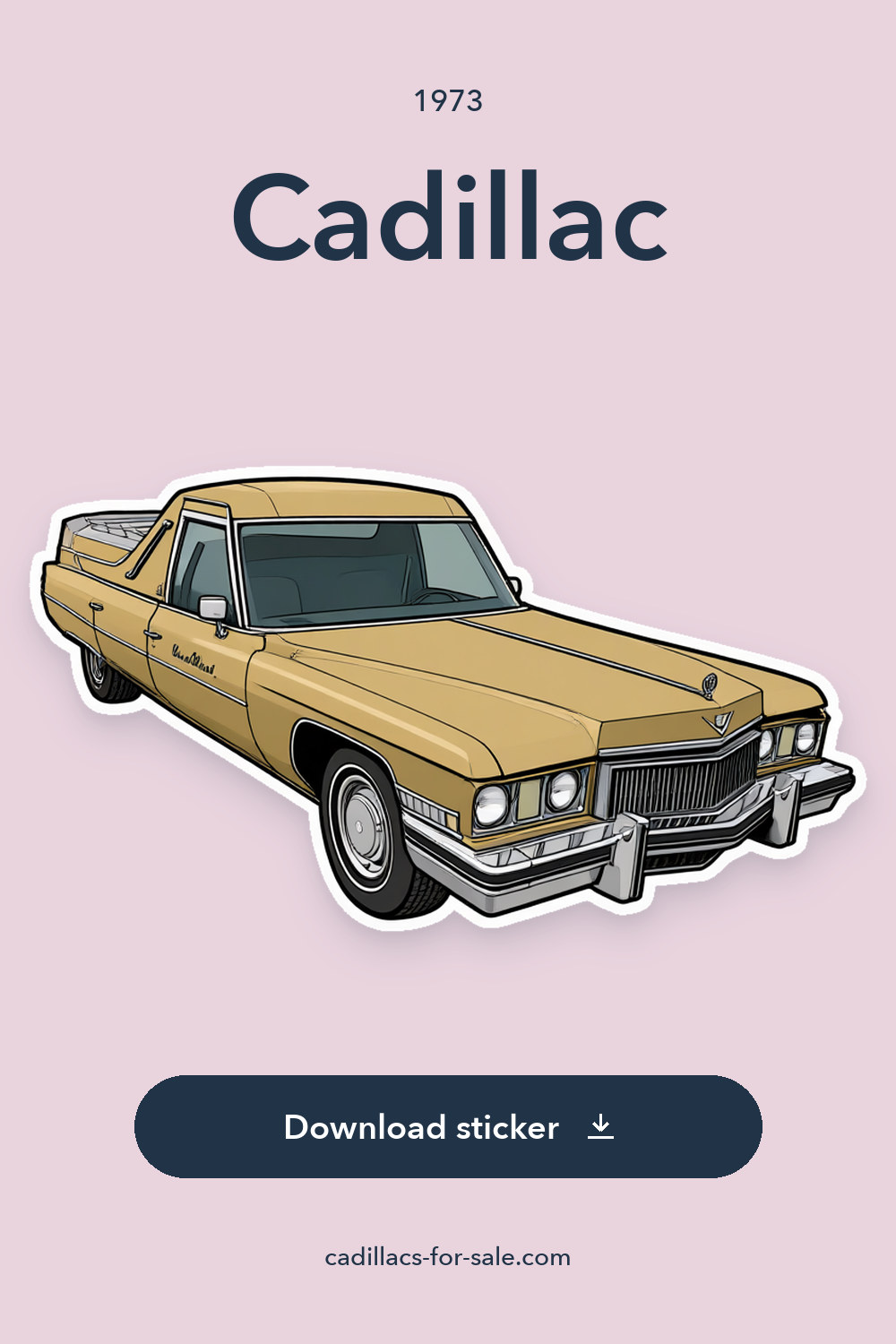 1973 Cadillac sticker preview
