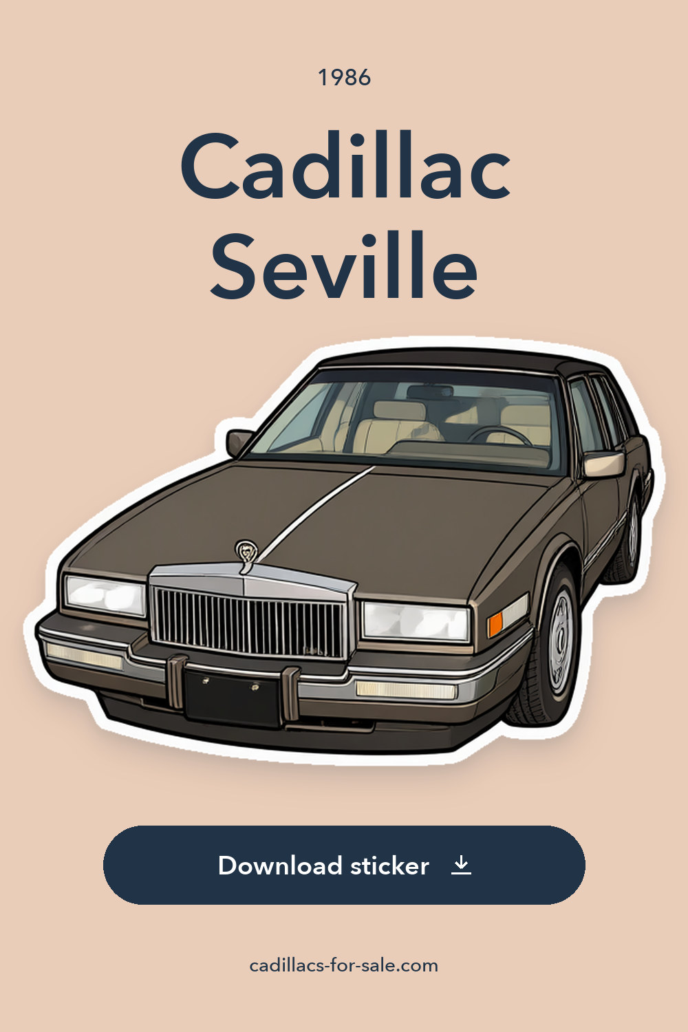1986 Cadillac Seville sticker preview