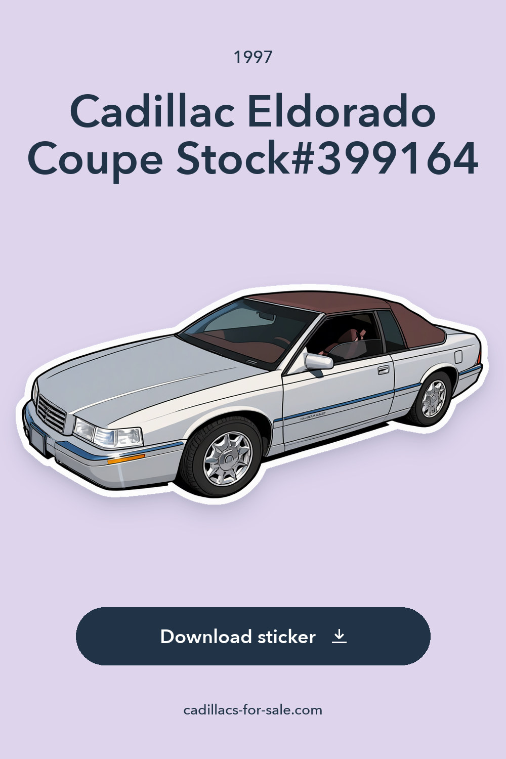 1997 Cadillac Eldorado Coupe Stock#399164 sticker preview
