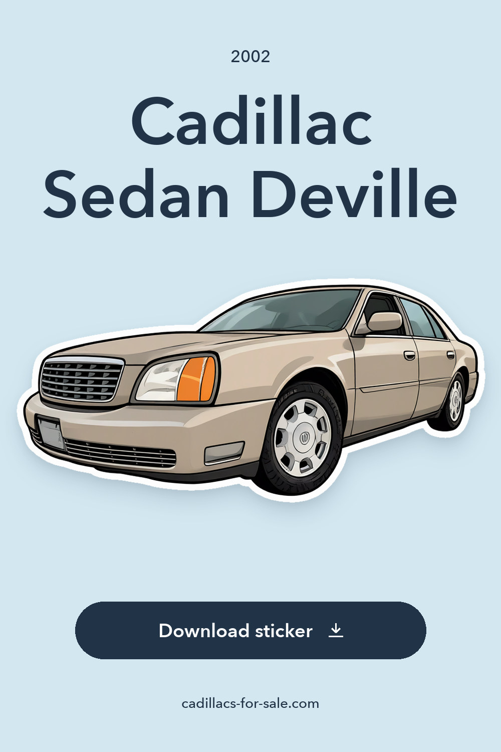 2002 Cadillac Sedan Deville sticker preview