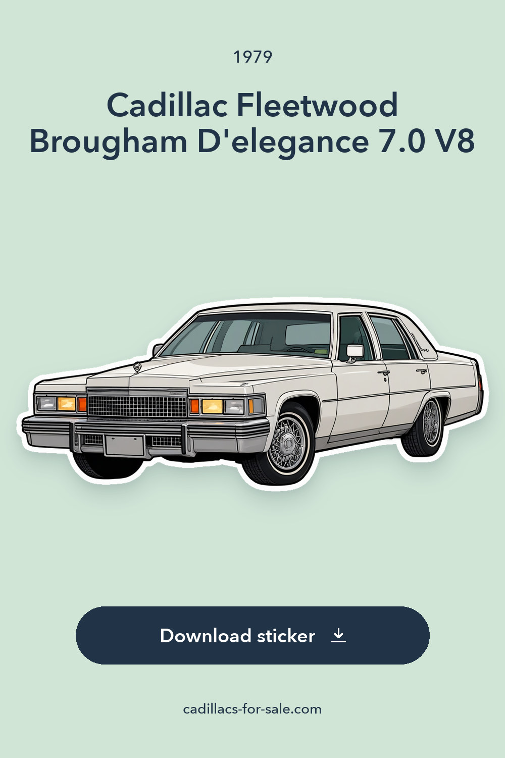 1979 Cadillac Fleetwood Brougham D’elegance 7.0 V8 sticker preview