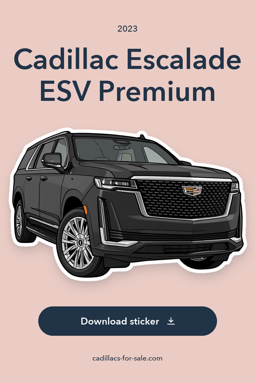 2023 Cadillac Escalade ESV Premium sticker preview