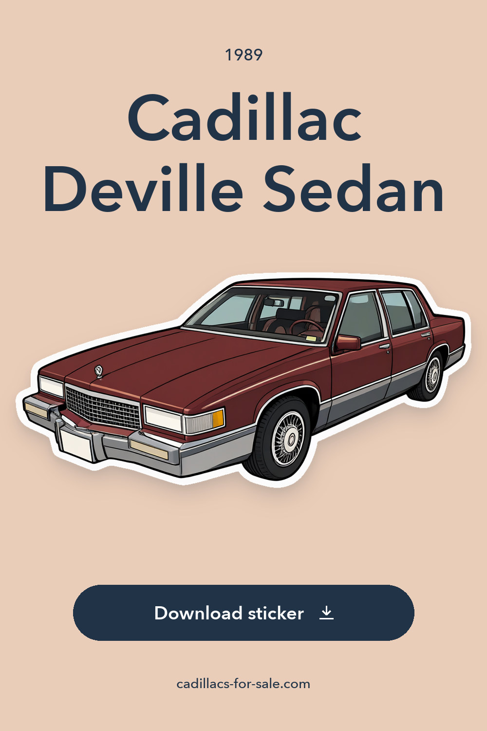 1989 Cadillac Deville Sedan sticker preview