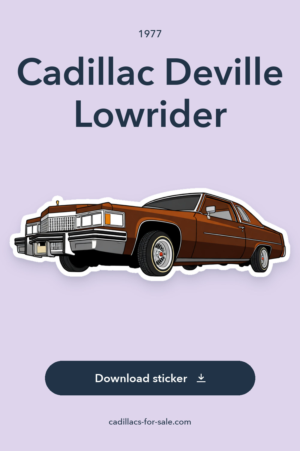 1977 Cadillac Deville Lowrider sticker preview