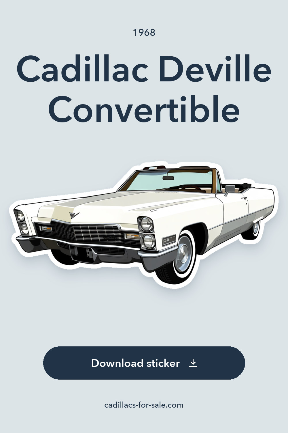 1968 Cadillac Deville Convertible sticker preview